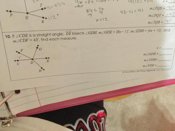 If cde is a straight angle de bisects